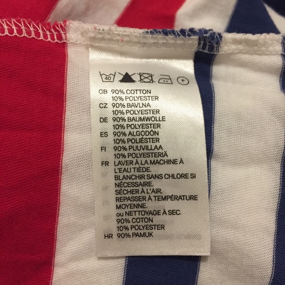 H&M Divided White Blue Red Stipe Summer Tank Dress - Picture 5 of 5